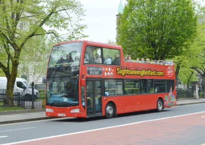 Bus next to Belfast City Hall